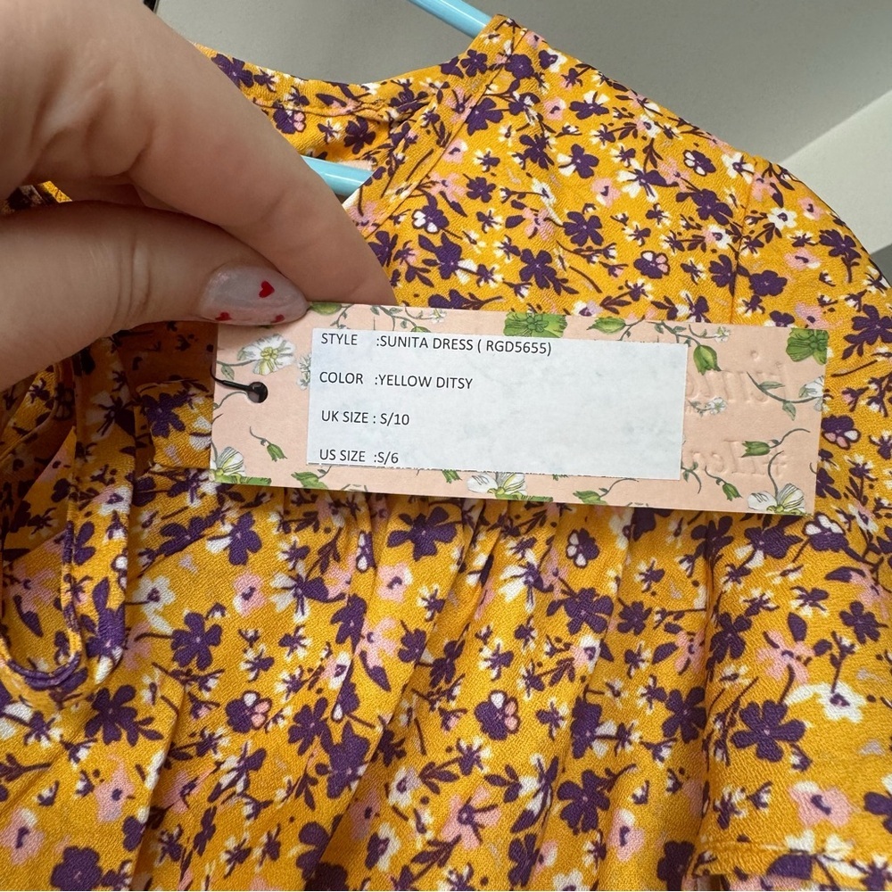 NWT Timeless London Sunita Floral Tea Dress - Small / 6 - Picture 7 of 9